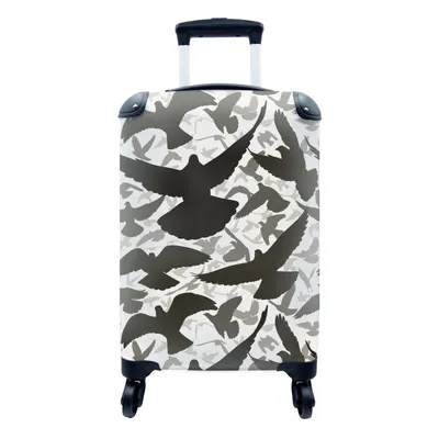 Produktbild von MuchoWow® Koffer Handgepäck Trolley Rollkoffer Kleine Reisekoffer mit 4 Rollen - Taube - Fliegen - Vögel - Cabin Size < 55x40x23 cm & 55x40x20 cm - Fotokoffer - Kabinenkoffer - Boardgepäck - Reise-Box - Reisekoffer - Reisegepäck - Koffer mit Bild - Trolley für Kinder