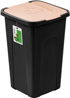 Produktbild von Famanu Abfallbehälter 50L mit Deckel - Rechteckige Abfalltonne für Mülltrennung
