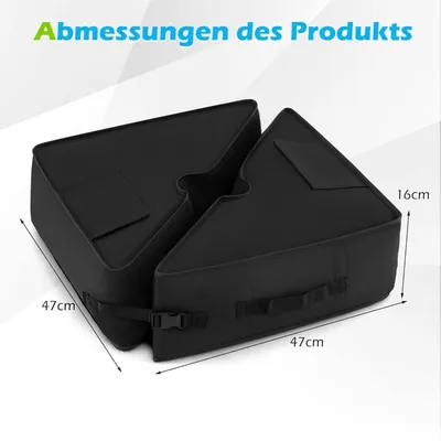 Produktbild von Befüllbarer Schirmständer, 40 kg Tragkraft, Schwarz