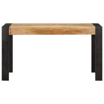 Image de vidaXL Table de salle à manger 140x70x76 cm Bois massif de manguier rugueux