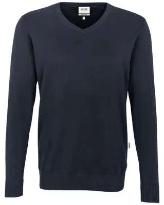 Produktbild von HAKRO Herren V-Pullover Premium-Baumwolle #143 Gr. 3XL tinte