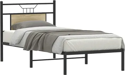 Image de vidaXL Cadre de lit sans matelas Chêne Sonoma 80x200 cm Bois composite