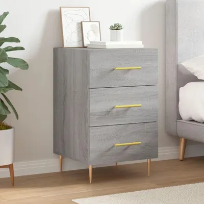 Immagine prodotto di vidaXL Comodino grigio Sonoma 40x40x66 cm in materiale derivato dal legno