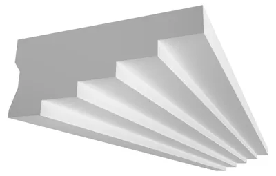 Immagine prodotto di ELHARE Profilo di illuminazione indiretta a parete per modanatura di stucco Profilo di illuminazione indiretta a LED LS40A - 50x90mm, 2m