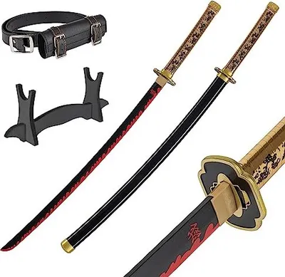 Zdjęcie produktu dla Bambusowy miecz do kostiumów Anime Katana, inspirowany mieczem Demon Slayer Sword 105 cm / 41 cali Hashira Pillars & Protagonist Katana | JT10672