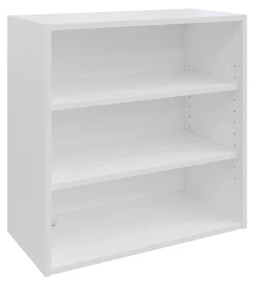 Küchenunterschrank 60 cm, weiß, modern, 2 Böden, Oberregal
