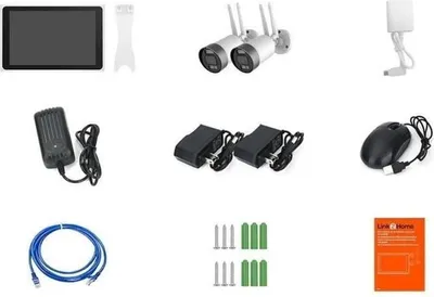 Immagine prodotto di LINK2HOME Kit 2 telecamere WLAN con schermo NVR, 3MP, riconoscimento intelligente, LCD da 10,1", IP55