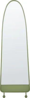Obrázok produktu pre BELIANI Nástenné zrkadlo zelené železo sklo 45 x 146 cm oválne závesné dekorácie moderný minimalistický štýl obývačka spálňa predsieň