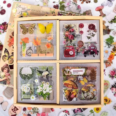 Obrázok produktu pre Sada samolepiek do scrapbooku, 510 farebných samolepiek, 100 listov, pre kreatívne projekty
