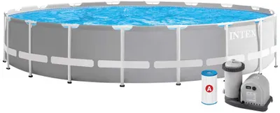 Obrázek produktu pro Intex 26732GN, 24311 l, Rámový bazén, Děti a dospělí, Žebřík, Šedá, 92,2 kg