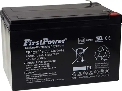 Image de Batterie gel-plomb FirstPower FP12120 12Ah 12V VdS