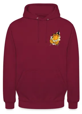 Produktbild von Spreadshirt Garfield Hier Ist Garfield Uni Hoodie, S, Bordeaux