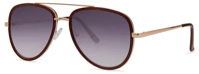 Produktbild von styleBREAKER Uni Pilotenbrille Tropfenform Hybrid, Braun-Gold/Grau