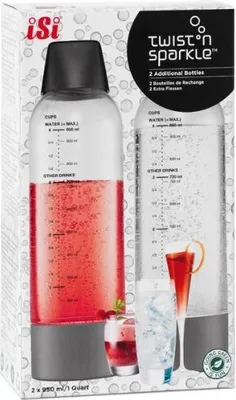 Obrázok produktu pre sada fliaš iSi Twist'N Sparkle 0,95 l 2-dielna