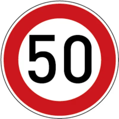 Produktbild von Dreifke® Verkehrszeichen - Zulässige Höchstgeschwindigkeit 50, Zeichen 274-50...