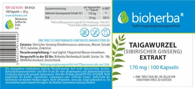 Image de Extrait de koene taïga (sibiskho enenu) 170 mg 100 gélules PZN 18216781