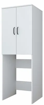 Image de Meuble pour lave-linge en Bois MDF blanc - L 65 × P 62,5 × H 181,8 cm