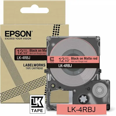 Immagine prodotto di EPSON C53S672071 EPSON Schriftband LK LK-4RBJ C53S672071, 12 mm schwarz auf rot