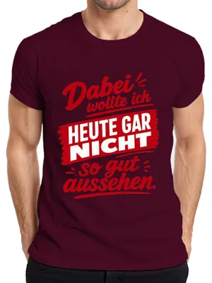 Zdjęcie produktu dla Koszulka męska "Statement Sarkazm Party", kolor burgundowy, rozmiar XL
