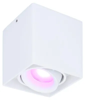Produktbild von hoftronic Aufbaustrahler 5,5W GU10 RGBWW Weiß schwenkbar Wifi Bluetooth