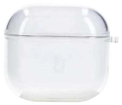 A clear protective case for Apple AirPods.