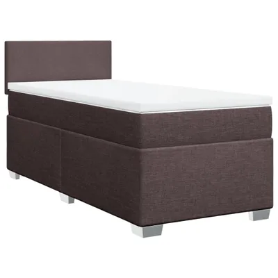 Produktbild von Boxspringbett mit Matratze Dunkelbraun 90x200 cm Stoff