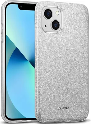 Produktbild von Conie Glitzer Schutzhülle für iPhone 13 Hybrid Silikon Hard Case TPU Cover Hülle in Silber