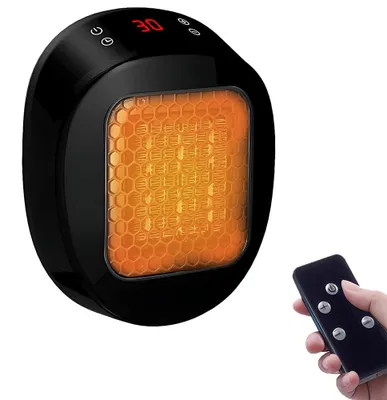 Obrázok produktu pre Ventilátorový ohrievač s výkonom 600 W, s diaľkovým ovládaním a časovačom na 12 hodín