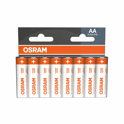 Produktbild von OSRAM Power Ultra AA Alkaline Batterien 1,5V, 8 Stück – Premium für Fernbedienung, Spielzeug, Taschenlampe – bis 7 Jahre lagerfähig