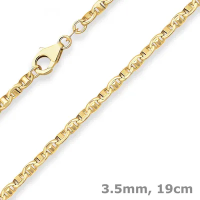 3-5mm-Armband-Ankerkette-Steg-aus-585-Gelbgold-19cm