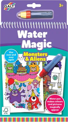 Produktbild von Galt Toys Water Magic Monsters & Aliens, 6 Seiten, Junge/Mädchen, Marker enthalten, Bilder-Set zum Ausmalen