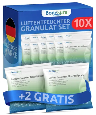 Zdjęcie produktu dla Granulat pochłaniacz wilgoci - 12 x 400 g - do 23 m² - Zapas do osuszacza powietrza