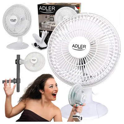 Produktbild von 2-in-1-Tischventilator Clip+Standfuß 15 cm, Winkelverstellung, 2