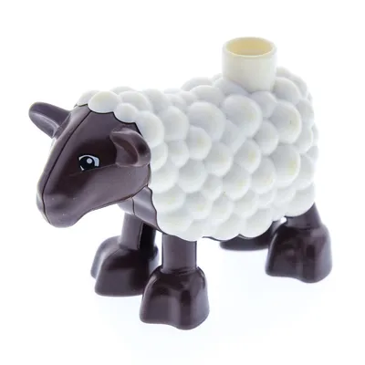 Produktbild von 1x Lego Duplo Tier Schaf weiß braun Lamm Hammel 10522 4561118 duplamb01pb01