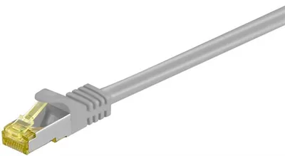 Produktbild von 10X Goobay 91621 RJ45 Patchkabel CAT 6A S/FTP (PiMF), 500 MHz mit CAT 7 Rohkabel, Grau, 5 m - LSZH halogenfrei, Kupfer, RJ45 (CAT 6A) Stecker