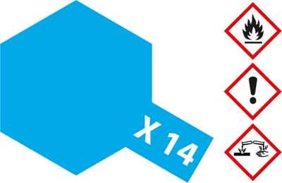 Produktbild von X-14 Himmelblau glaenzend - 23ml Acrylstreichfarbe wasserlöslich Tamiya 300081014