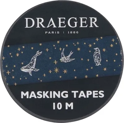 Produktbild von Abdeckband Sternbilder Blau Gold 1,5 x 10 m wiederablösbar beschreibbar