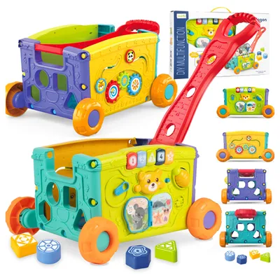Obrázok produktu pre Malplay Detské autíčko Educational Sorter Montessori Interaktívna aktivita s rukoväťou Darček od 3 rokov