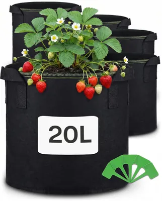 Immagine prodotto di Omgoods - Set di 5 sacchetti per piante con manico ed etichetta