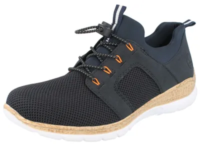 Zdjęcie produktu dla Niskie buty damskie Rieker niebieski/czarny mieszanka materiału tekstylnego i syntetycznego rozmiar: 38