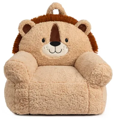 Kinder-Sessel, Sherpa, Löwen-Design, 54x48x48 cm