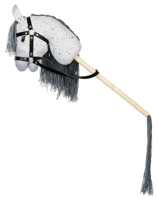Imagen del producto de ByASTRUP – Caballo de juguete con boca abierta – Estrella – Gris con manchas