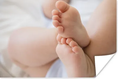 Produktbild von MuchoWow® Poster Die Füße eines Babys 180x120 cm - Fotoplakat