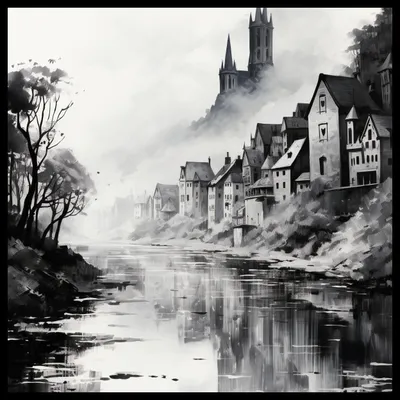 Produktbild von Plakat 50x50cm Nebel Reflektion