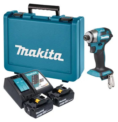 Productafbeelding van Makita DTD 173 RTE accu-slagmoersleutel 18 V 180 Nm 1/4" borstelloos + 2x accu 5,0 Ah + oplader + koffer