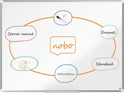Image de Nobo - Whiteboard Nobo Premium plus 1200x900mm Emaille | 1 Stück