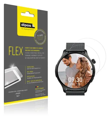 Produktbild von 2x Schutzfolie für zhizhi S67 Folie, 100% Displayabdeckung, dipos Flex