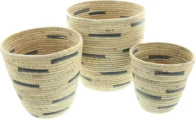 Produktbild von Füllkorb Adria, 3er Set, Wasserhyazinthe, Kunststoff, Rund, Ø 20 x 20 cm, Ø 25 x 25 cm, Ø 30 x 30 cm
