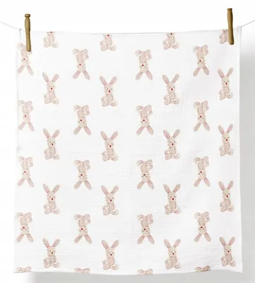 Produktbild von Musselin Mullwindel 120x120 cm – Dickes Mulltuch gekreppt, Baby Einschlagtuch & Decke