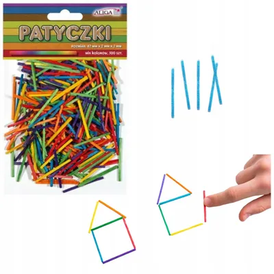 Produktbild von Aliga Holzstäbchen Bunt DIY für Scrapbooking – 500 Stück